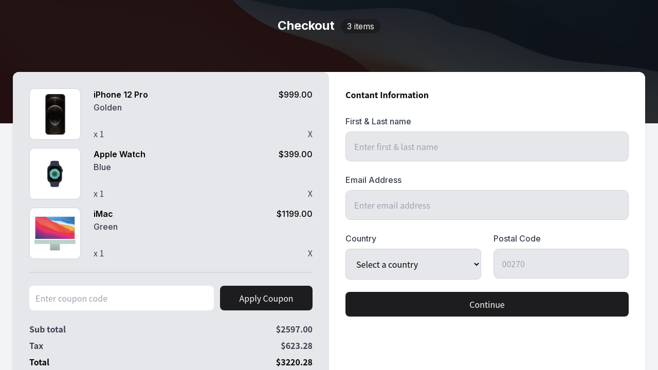 Device Shop Checkout